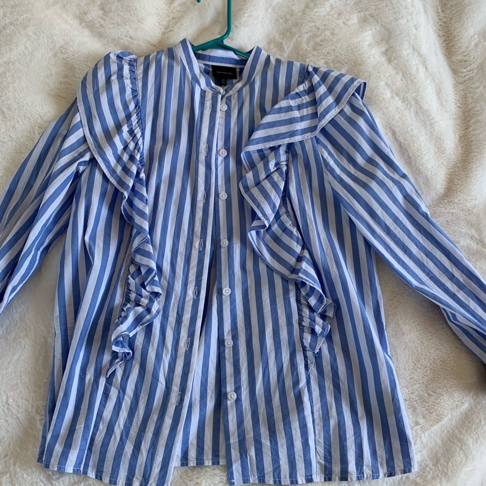 Whowhatwear from target blue and white striped top